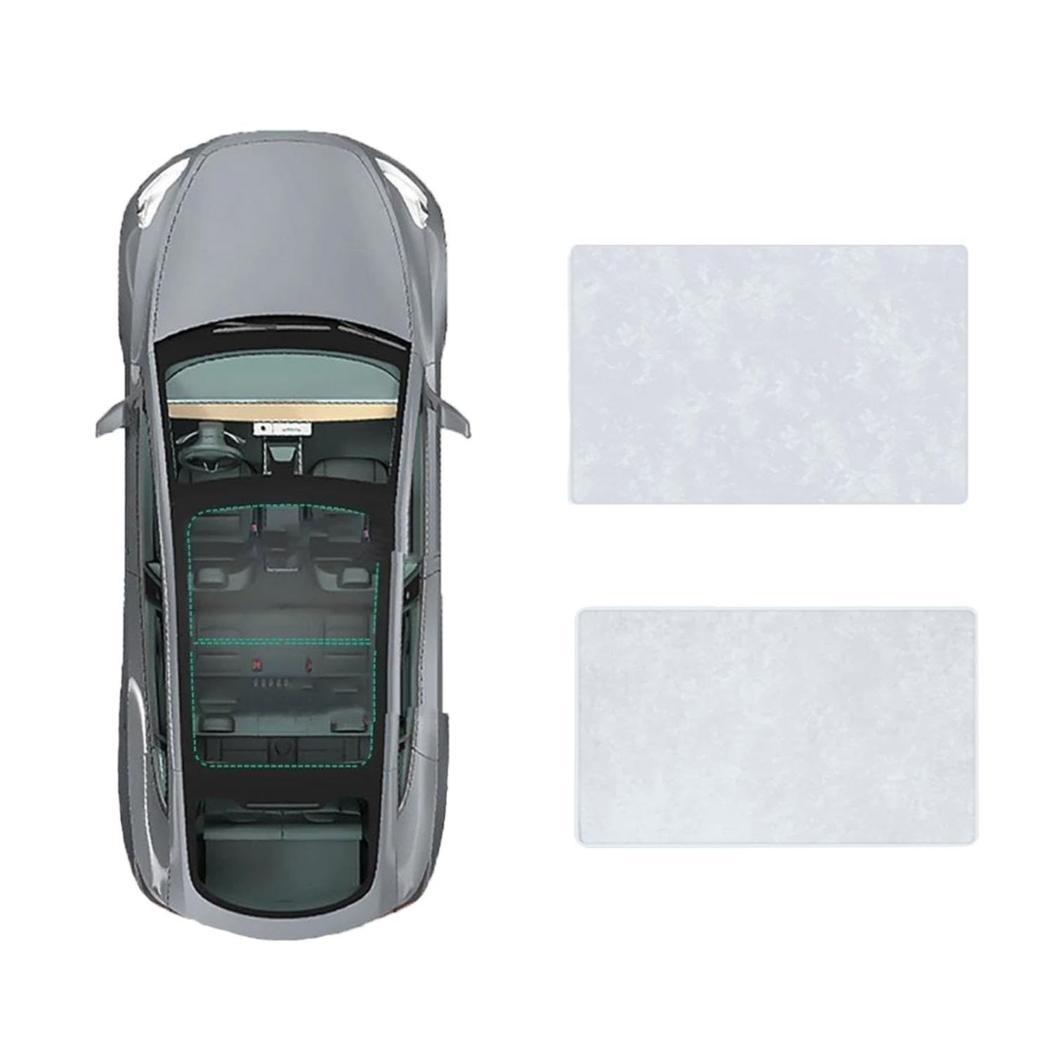 Auto-Schiebedach-Beschattung Für VW 2021 ID.6X Skylight Edition,Auto Schiebedach Sonnenschutz Dach Wärme Isolierung Beschattung Innen Auto Zubehör,B-Gray White Suede Auto-Schiebedach-Beschattung Für VW 2021 ID.6X Skylight Edition,Auto Schiebedach Sonnenschutz Dach Wärme Isolierung Beschattung Innen Auto Zubehör,B-Gray White Suede von LLL6zzzK