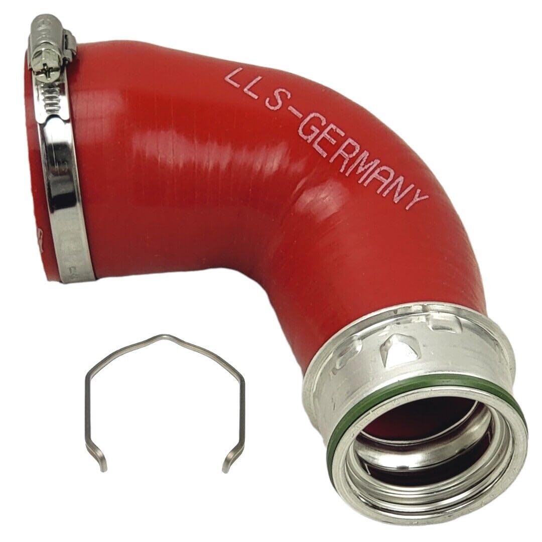 LLS-GERMANY Ladeluftschlauch Turboschlauch kompatibel mit VW, Au di, Seat, Sk oda, 1.9 TDI, 2.0 TDI, 3C0145828E, 3C0145828C, 3C0145828K, inklusive Halteklammer von LLS-GERMANY