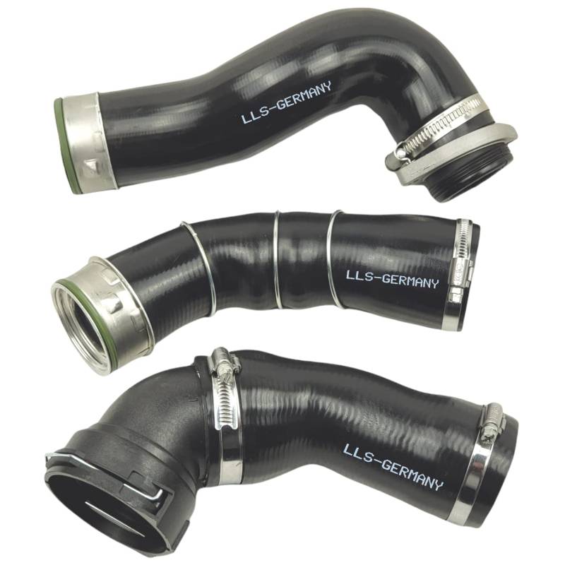 Turboschlauch Ladeluftschlauch Kompatibel mit B M W E87 1er 118d 122PS 120d 163PS 11617810308 1161779231 SET von LLS