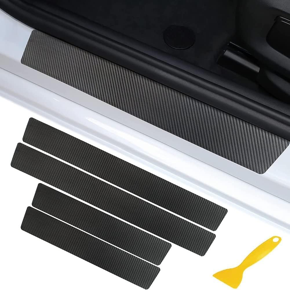 4 Stück Auto Einstiegsleisten Carbon Faser Aufkleber für Hyundai i30 2012-2017,Anti Scratch Türschweller Schutz Leisten Auto Zubehör von LLTSNT