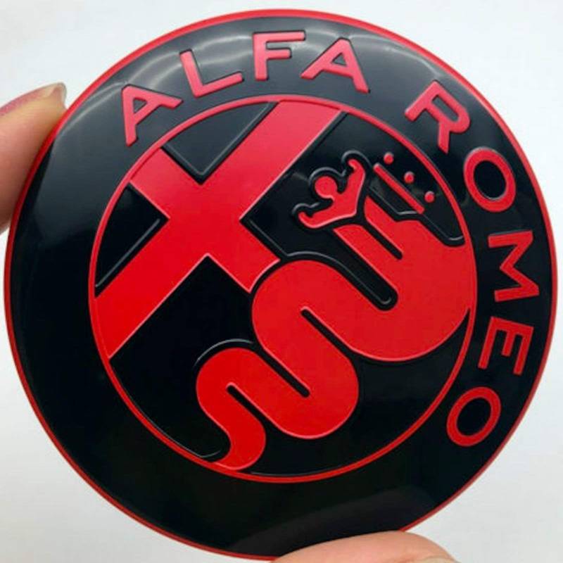 LLTSNT Auto Logo Emblem Badge für Alfa Romeo 147 156 159 Brera Mito,74mm,Frontklappe Kofferraum Heckklappen Logo Aufkleber Selbstklebend Karosserie Styling Anbauteile Zubehör von LLTSNT