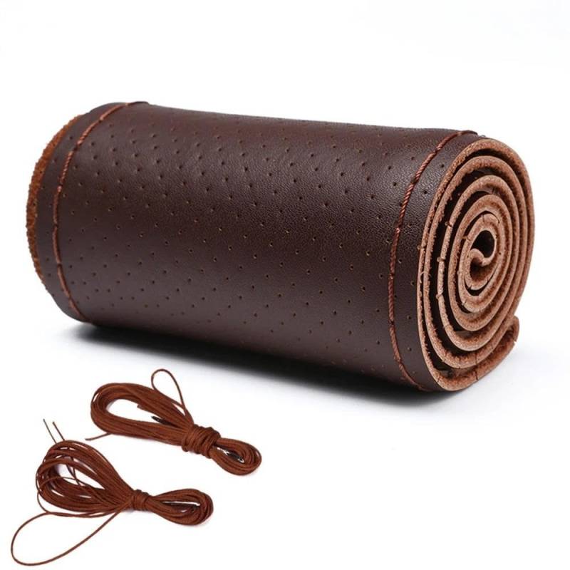 Auto Lenkradbezug 18 ”Auto Lenkrad Abdeckung 45cm Auto Zubehör Innen Lenkrad Abdeckung(Coffee) von LLYIXUAI