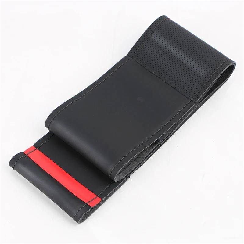 Auto Lenkradbezug 38cm Auto Lenkrad Abdeckung Auto Lenkrad Schutzhülle(Black Thread) von LLYIXUAI