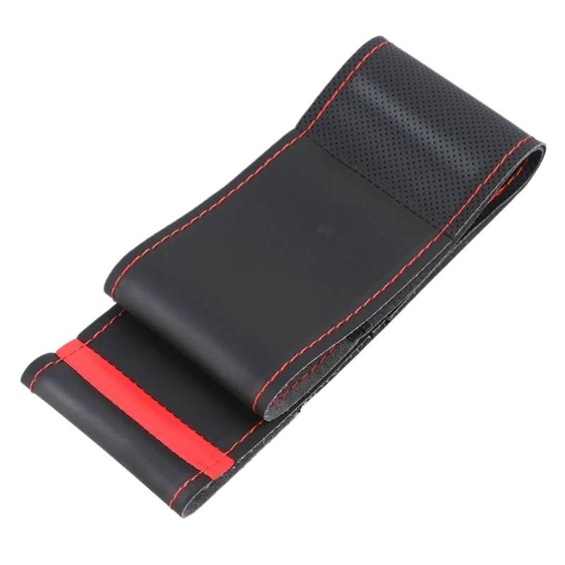 Auto Lenkradbezug 38cm Auto Lenkrad Abdeckung Auto Zubehör Für Lenkrad Schutz(Red Thread) von LLYIXUAI