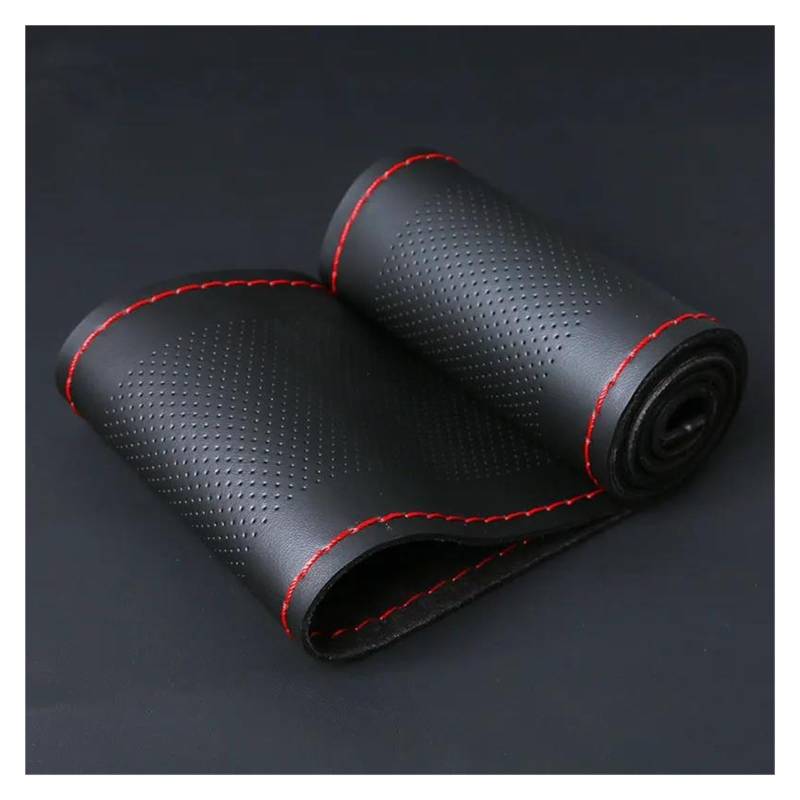 Auto Lenkradbezug Auto Lenkrad Abdeckung 38cm 15 Zoll Auto Lenkrad Abdeckung Auto Zubehör(Red line) von LLYIXUAI