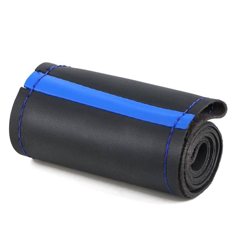 Auto Lenkradbezug Auto Lenkrad Abdeckung Auto Lenkrad Schutz 15 Zoll Auto Zubehör(Blue Thread) von LLYIXUAI