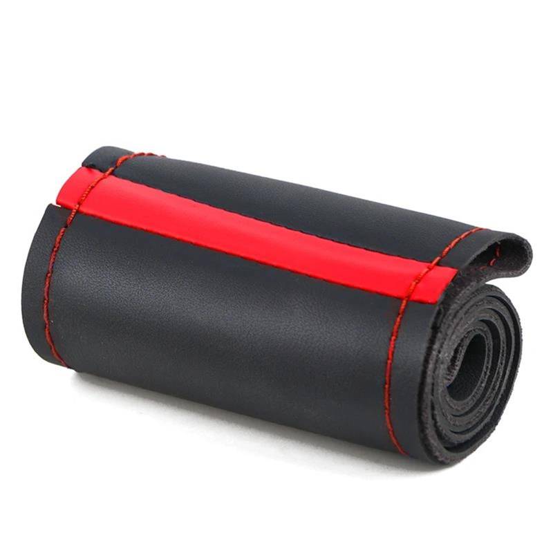 Auto Lenkradbezug Auto Lenkrad Abdeckung Auto Lenkrad Schutz 15 Zoll Auto Zubehör(Red Thread) von LLYIXUAI