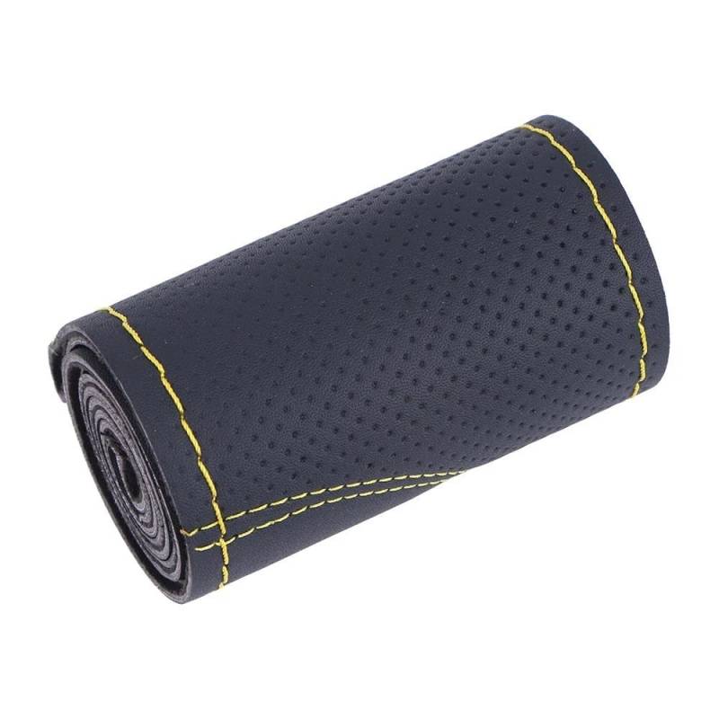 Auto Lenkradbezug Auto-Lenkradbezug 38 cm Für Lenkradbezug(Yellow Thread) von LLYIXUAI