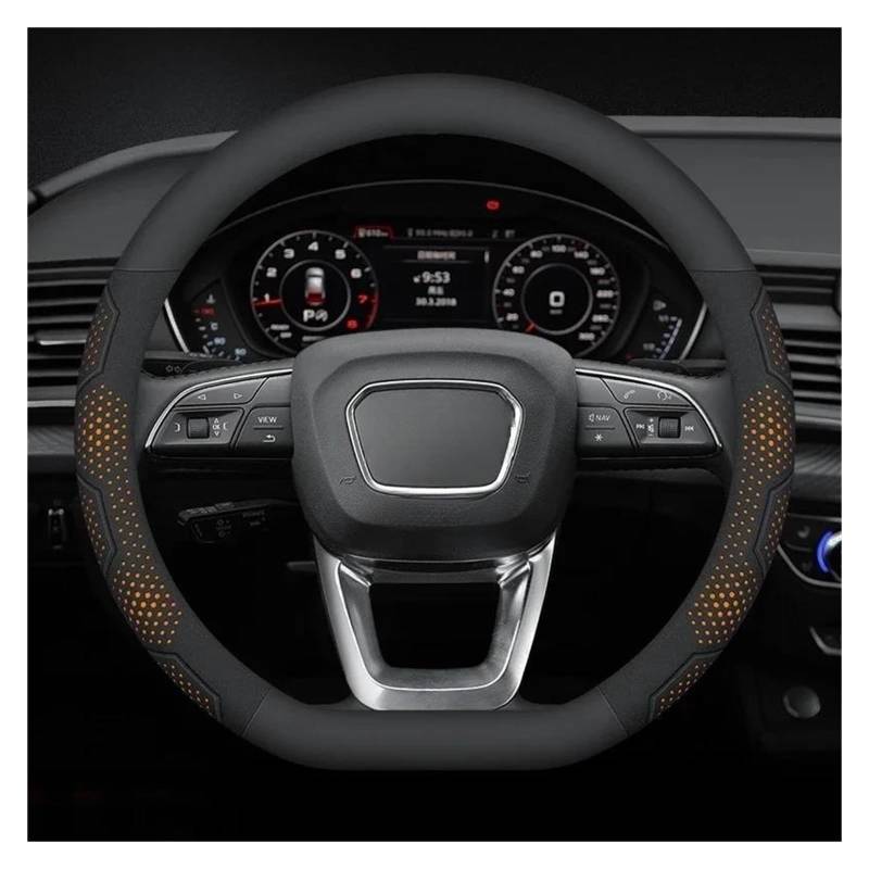 Auto Lenkradbezug Für ABT A1 A2 A3 A4 A5 A6 A7 A8 Für Q2 Q3 Q4 Q5 Q7 Q8 RS3 RS4 RS5 RS6 S3 S4 S5 S6 TT Auto Lenkradabdeckung(D Orange) von LLYIXUAI