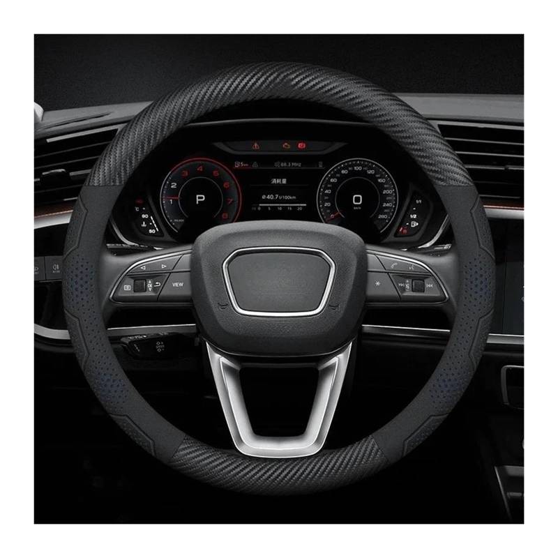 Auto Lenkradbezug Für ABT A1 A2 A3 A4 A5 A6 A7 A8 Für Q2 Q3 Q4 Q5 Q7 Q8 RS3 RS4 RS5 RS6 S3 S4 S5 S6 TT Auto Lenkradabdeckung(O Carbon Blue) von LLYIXUAI