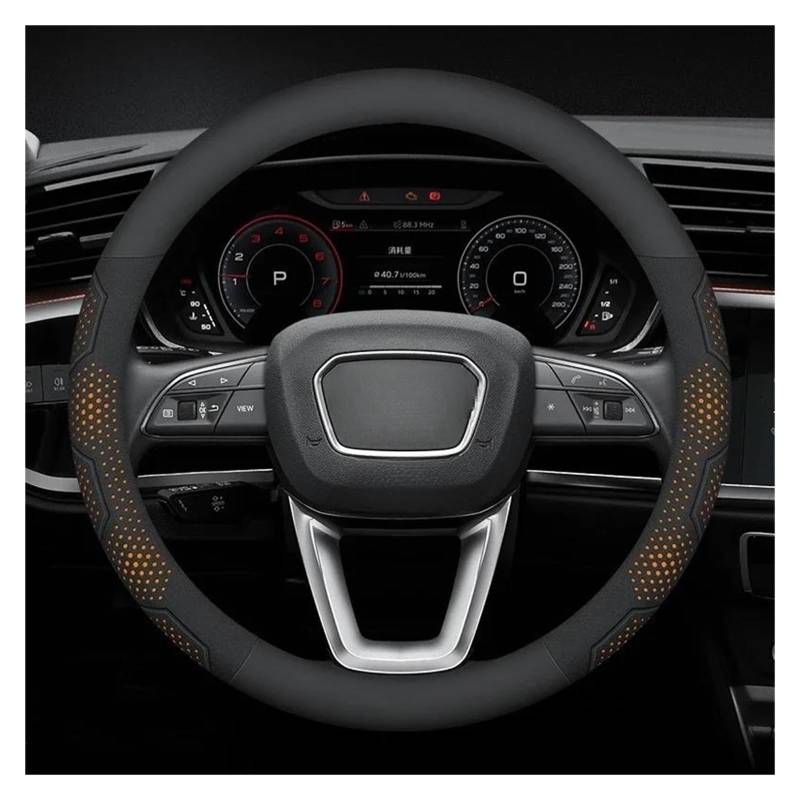 Auto Lenkradbezug Für ABT A1 A2 A3 A4 A5 A6 A7 A8 Für Q2 Q3 Q4 Q5 Q7 Q8 RS3 RS4 RS5 RS6 S3 S4 S5 S6 TT Auto Lenkradabdeckung(O Orange) von LLYIXUAI
