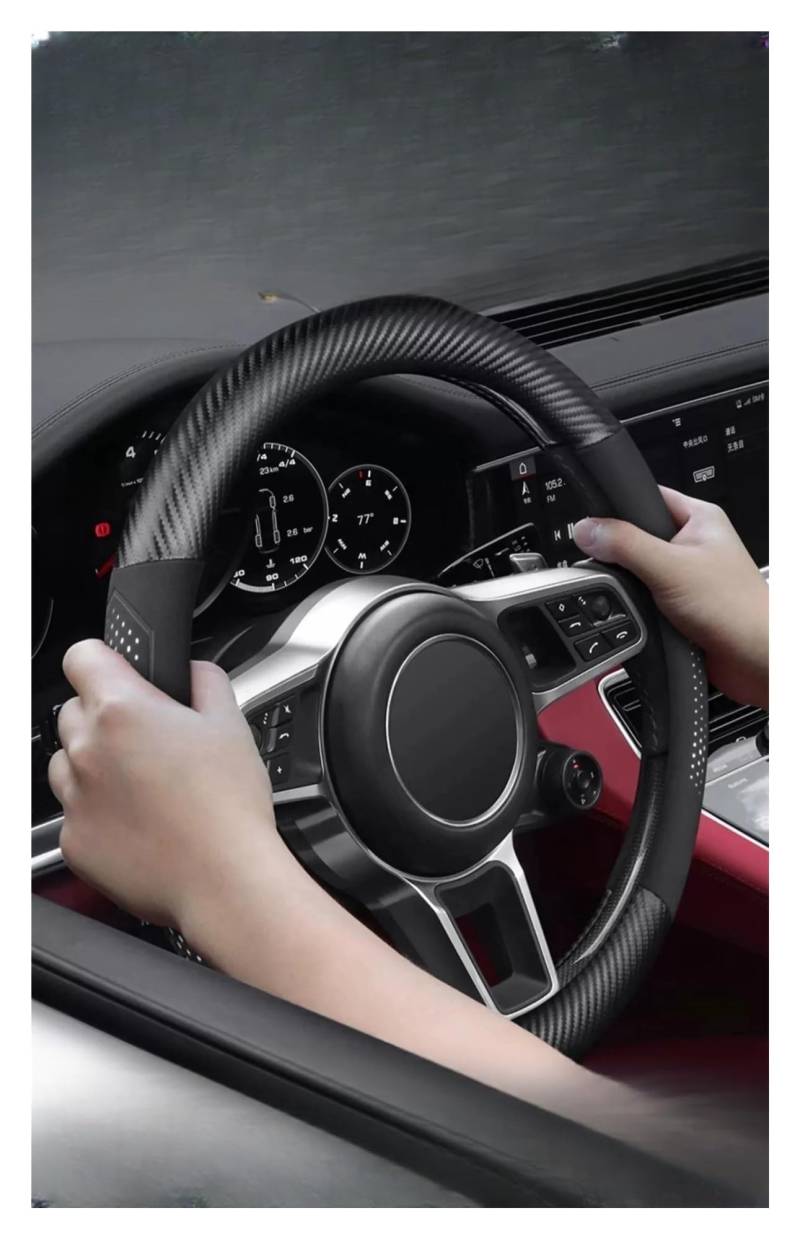 Auto Lenkradbezug Für ABT A1 A2 A3 A4 A5 A6 A7 A8 Für Q2 Q3 Q4 Q5 Q7 Q8 RS3 RS4 RS5 RS6 S3 S4 S5 S6 TT Auto Lenkradabdeckung(The Carbon White) von LLYIXUAI