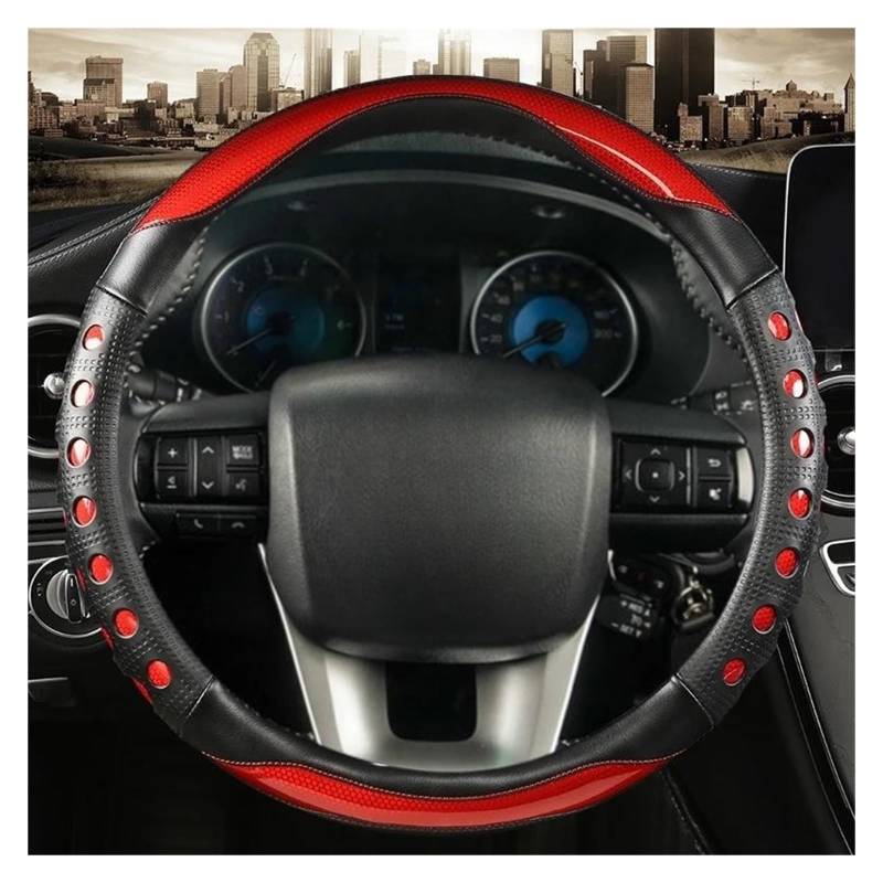 Auto Lenkradbezug Für Fortuner 2016-2019 2021 Für Hilux 2015-2019 2020 2022 Autolenkradabdeckung(RED) von LLYIXUAI