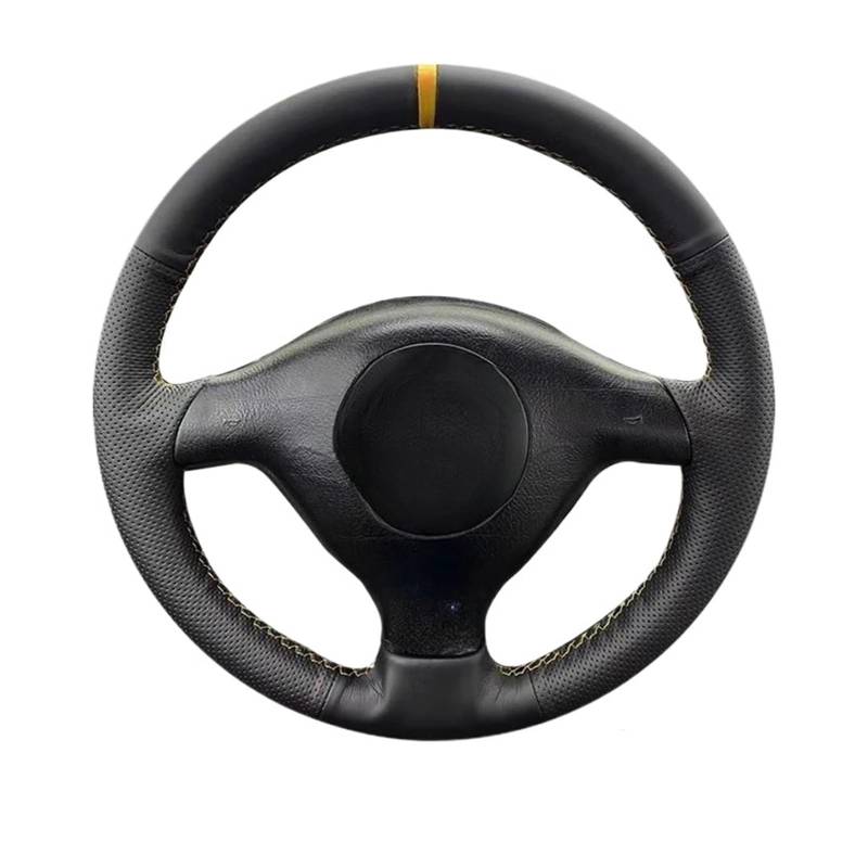 Auto Lenkradbezug Für Golf 4 IV Für Passat B5 Für Polo Auto Lenkrad Abdeckung(Yellow Thread) von LLYIXUAI