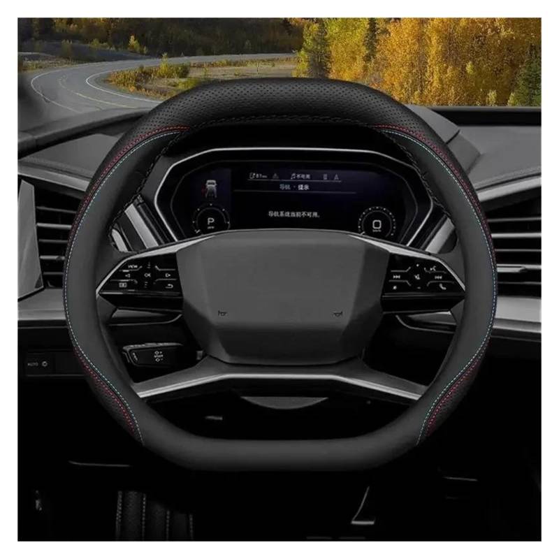 Auto Lenkradbezug Für Q4 Für Q5 2022 2023 2024 Autolenkradabdeckung Autozubehör(Two Color line) von LLYIXUAI