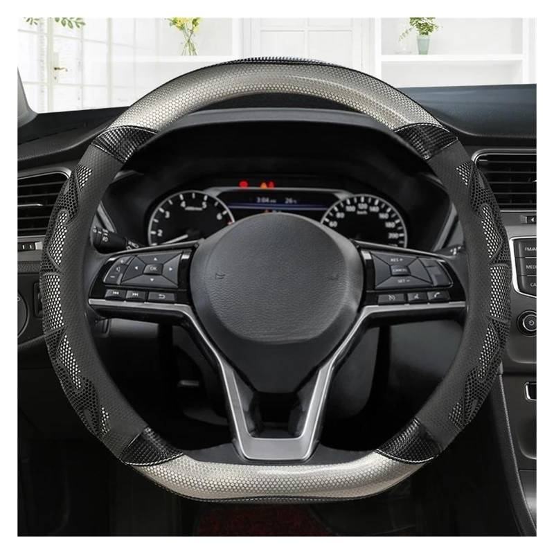 Auto Lenkradbezug Für Qashqai J11 Für X-Trail T32 2015-2017 2018 Auto Lenkrad Abdeckung D Form(Grey) von LLYIXUAI