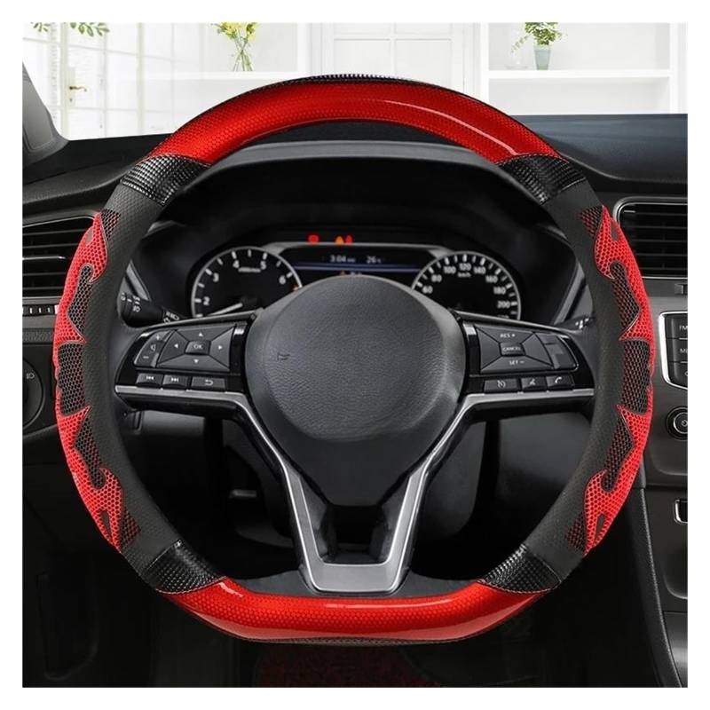 Auto Lenkradbezug Für Qashqai J11 Für X-Trail T32 2015-2017 2018 Auto Lenkrad Abdeckung D Form(RED) von LLYIXUAI
