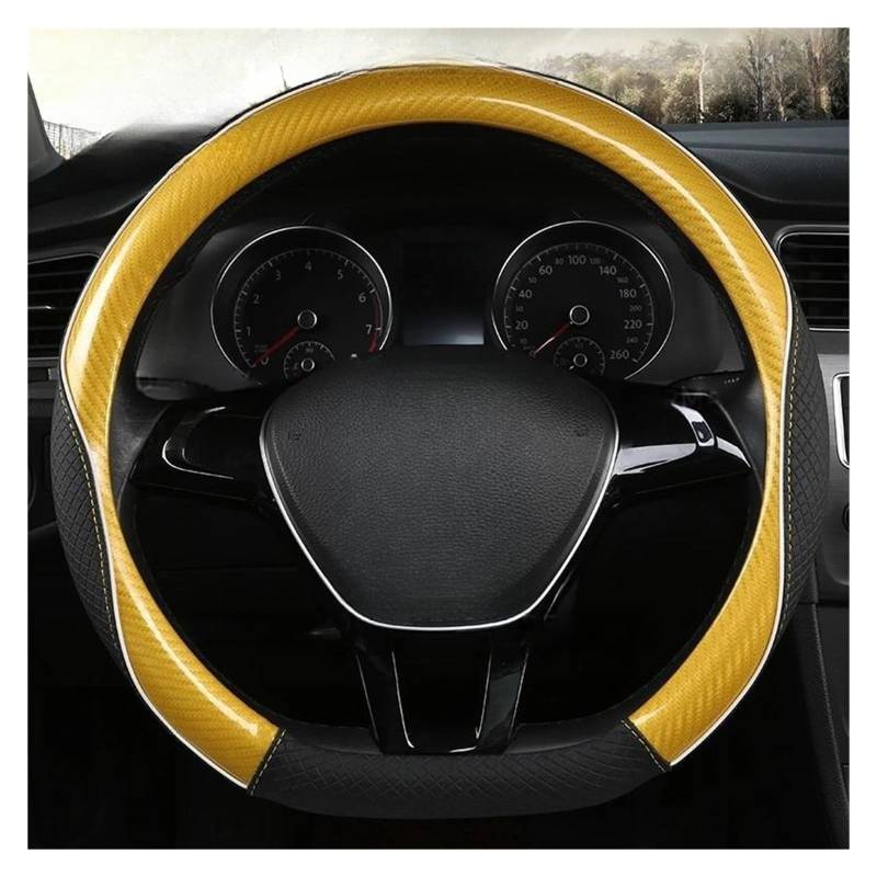 Auto Lenkradbezug Für Rogue Auto Lenkradbezug Autozubehör(D Shape Yellow) von LLYIXUAI