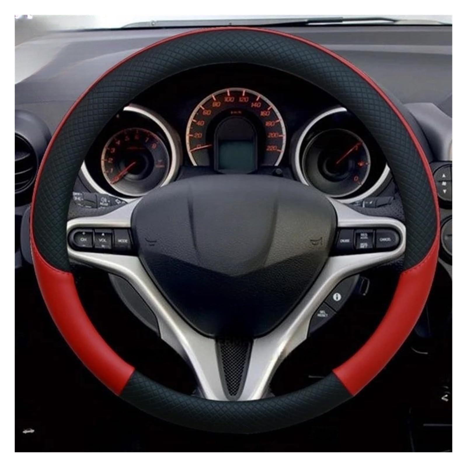 Auto Lenkradbezug Für Stream Für RN6 RN7 RN8 RN9 2000-2015 Autolenkradabdeckung Autozubehör(Red) von LLYIXUAI