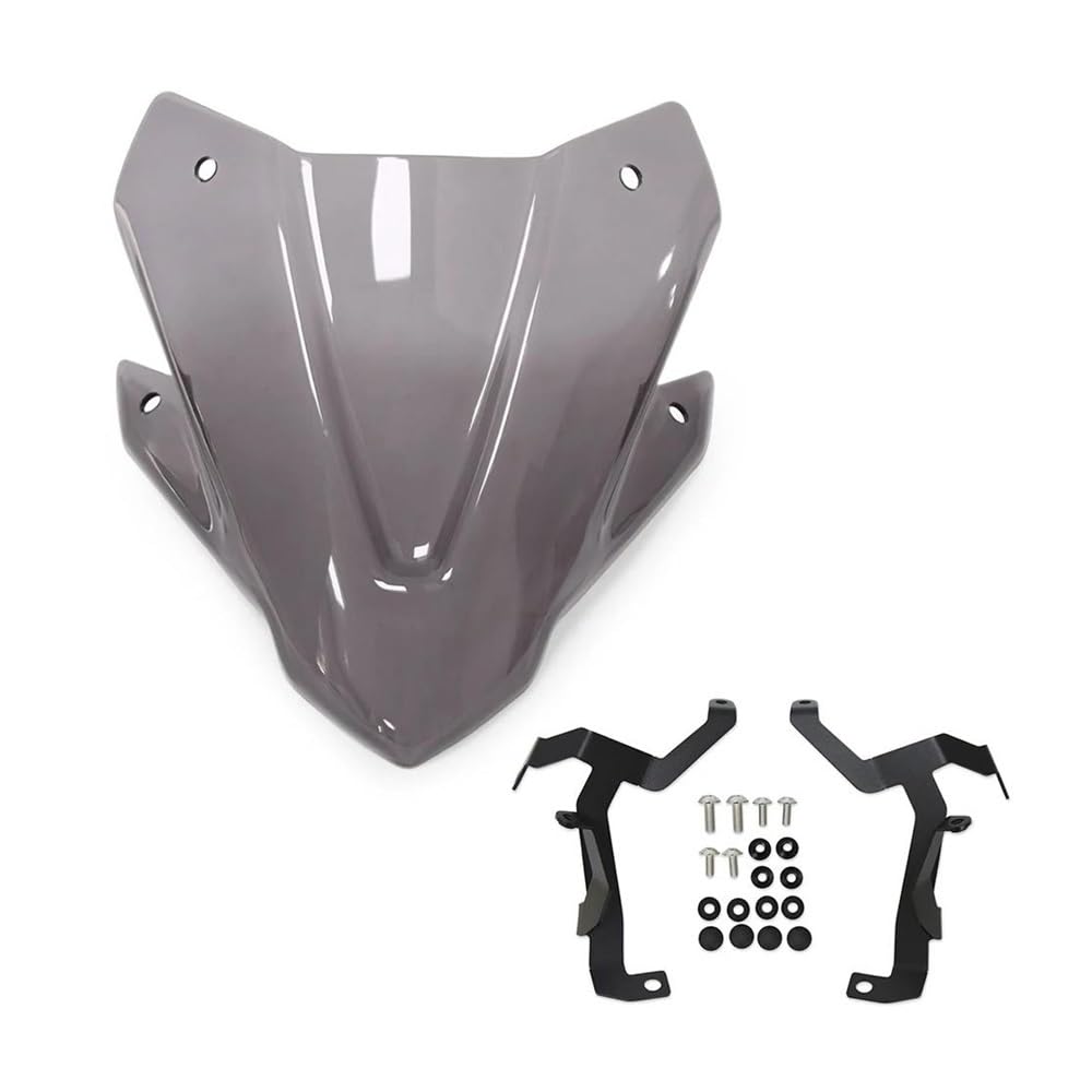LLYIXUAI Motorrad Windabweiser Für CB750 Für Hornet 2023 2024 Motorrad Zubehör Windschutzscheibe Verlängerung Spoiler Deflektor Windschutzscheibe(Gray) von LLYIXUAI