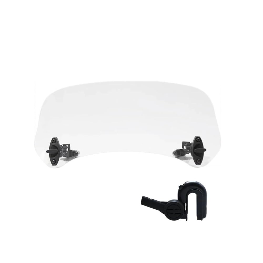 LLYIXUAI Motorrad Windabweiser Für Valico Für DS900X Motorrad Windschutzscheibe Clamp-On Variable Windschutzscheibe Spoiler Verlängerung(HD Big Transparent) von LLYIXUAI