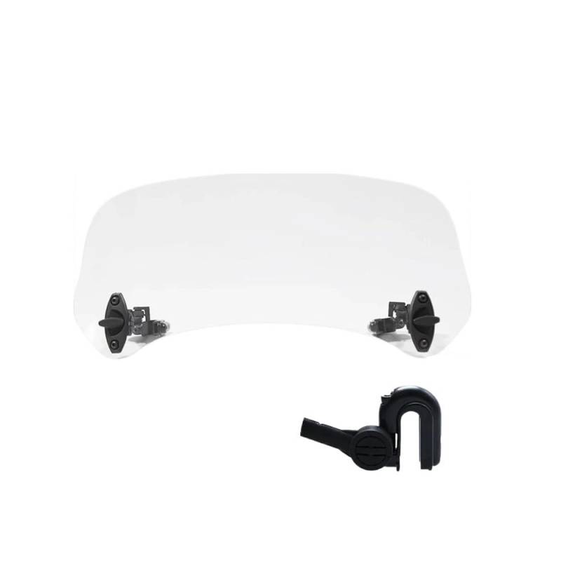 LLYIXUAI Motorrad Windabweiser Für Valico Für DS900X Motorrad Windschutzscheibe Clamp-On Variable Windschutzscheibe Spoiler Verlängerung(HD Big Transparent) von LLYIXUAI