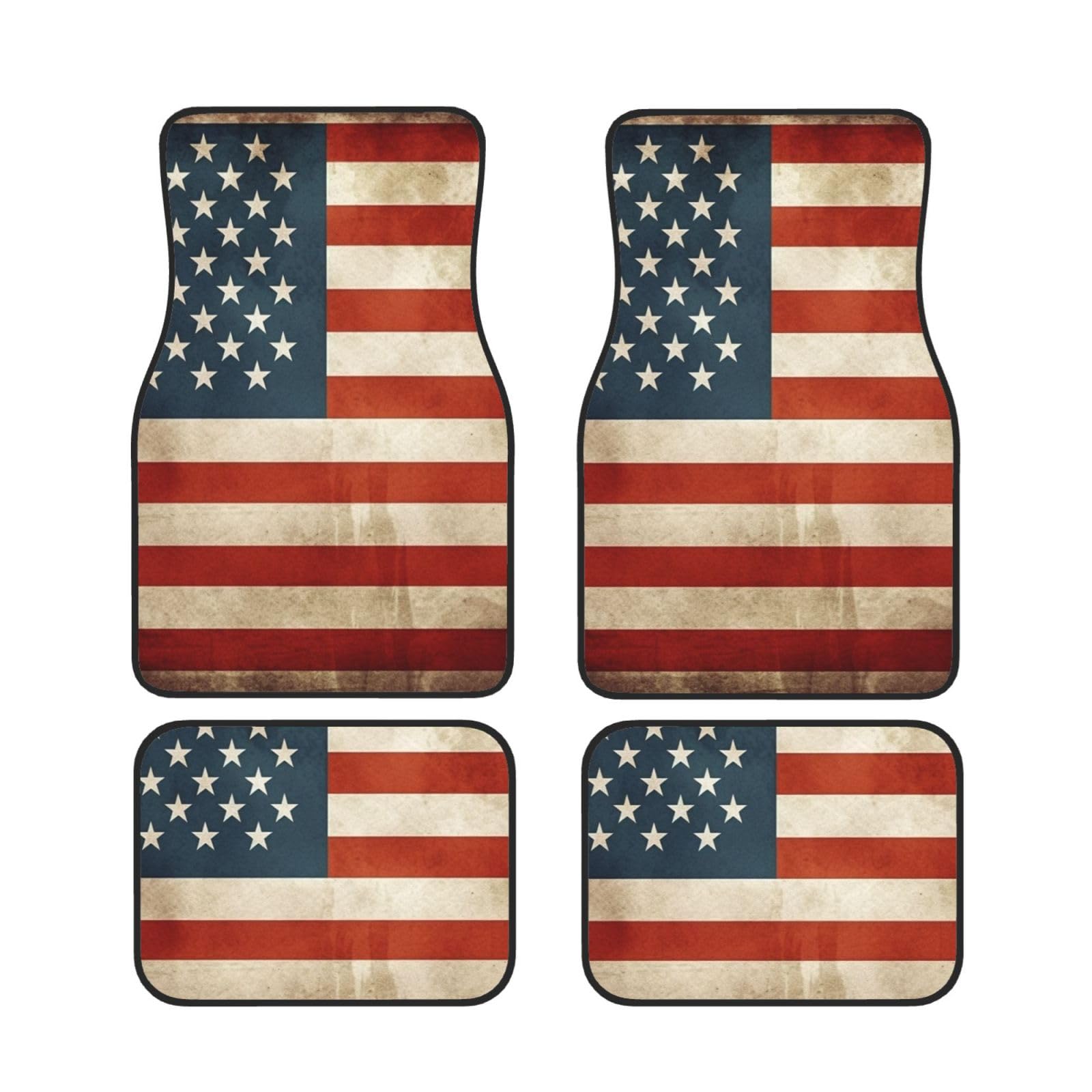 Vintage USA Flagge Auto Fußmatten Set Von 4 Universal Fit Fußmatten Für Autos Vorne Hinten Auto Fußmatten Langlebig Allwettermatten Für LKW Van SUV Vintage USA Flagge Auto Fußmatten Set Von 4 Universal Fit Fußmatten Für Autos Vorne Hinten Auto Fußmatten Langlebig Allwettermatten Für LKW Van SUV von LLaviD
