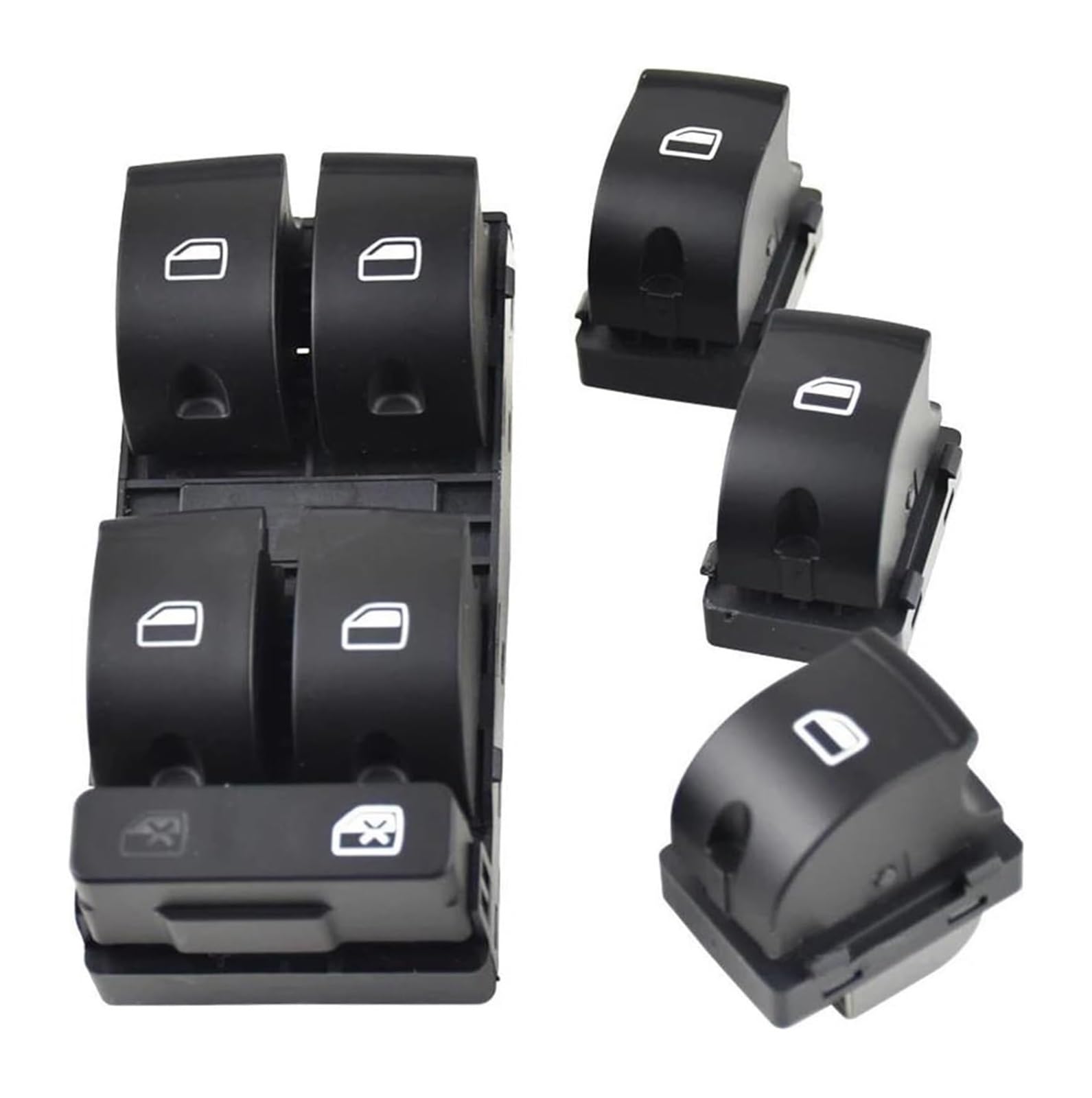 Auto Fensterheber Schalter Für A4 B6 Für A4 B7 2003-2008 Fensterschalter Auto Elektrischer Hauptfensterschalterknopf 8E0959851B 4F0959855A(Set) von LMHGMUBVR