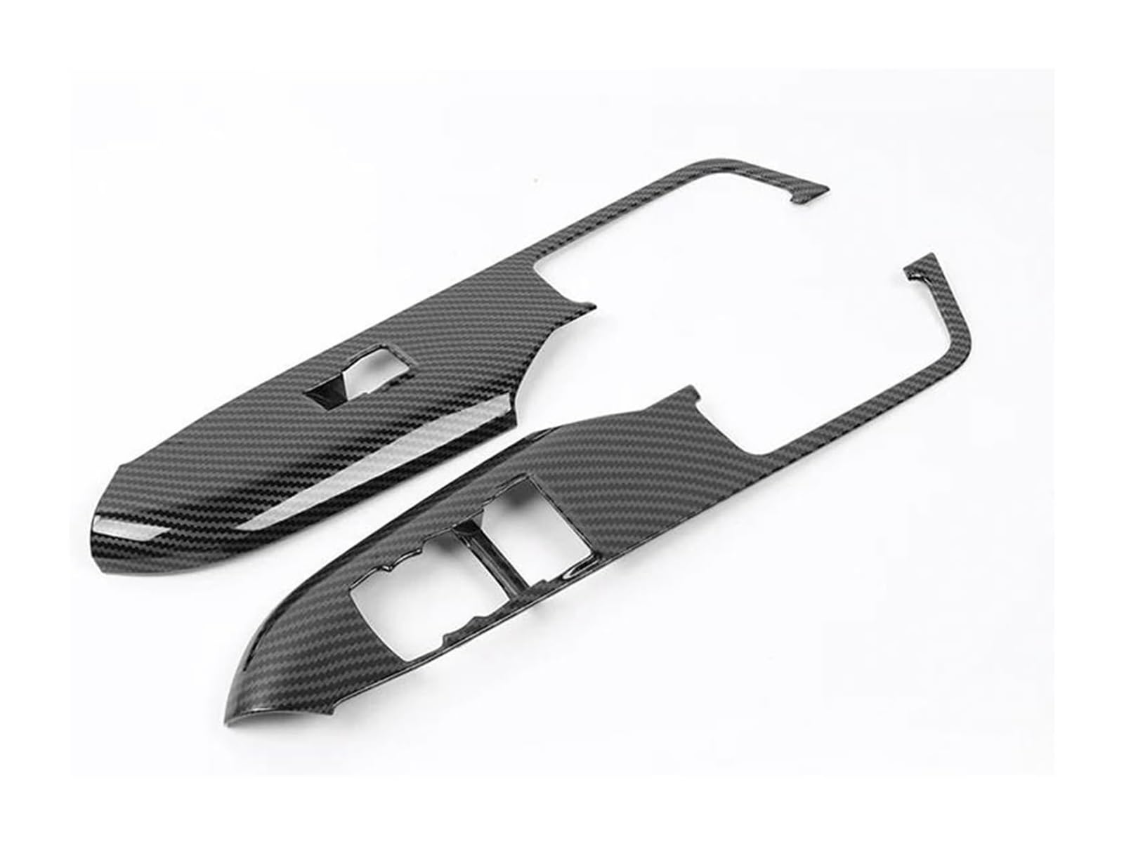 Auto Fensterheber Schalter Für F&ord Für Mustang 2015-2023 Auto-Innentürgriff Autotürgriffverkleidung Fensterheberschalter Knopfrahmenverkleidung(Carbon Fiber Pattern) von LMHGMUBVR