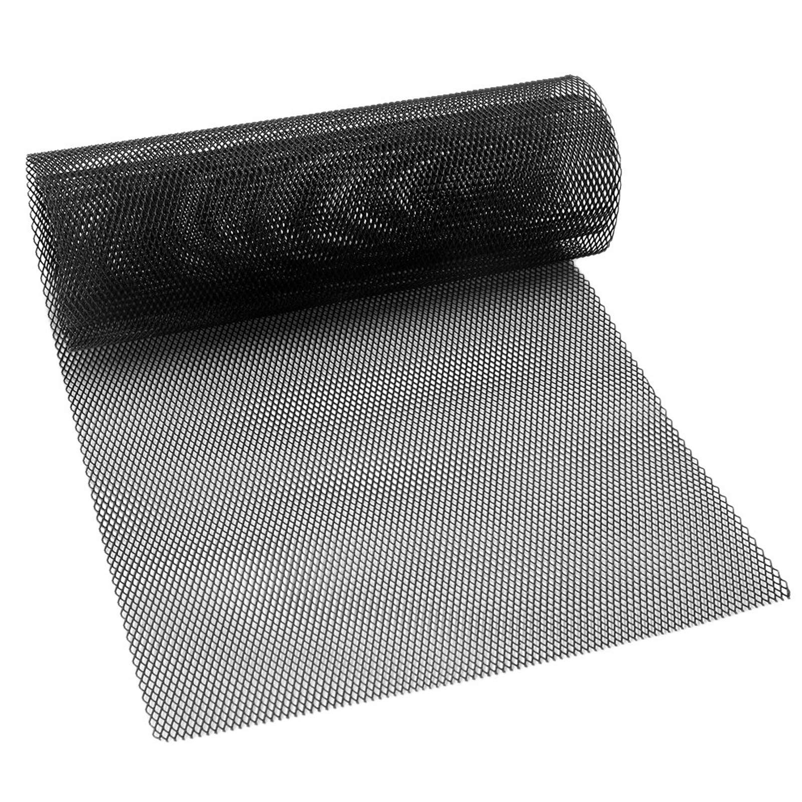 Aluminium-Gitter, 100 x 33 cm, schwarz, universal, für Autorennen, Lüftungsgitter, Tuning für Stoßstange, wasserdicht und korrosionsbeständig (4 x 8 mm Loch) von LMYSUFI