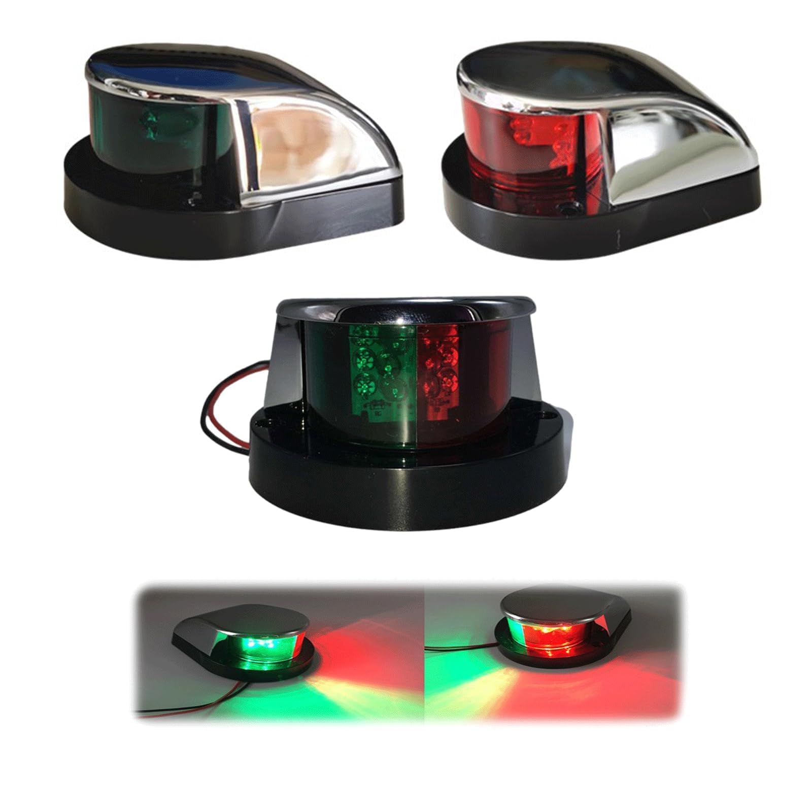 LNGJIN Navigationslichter für Boote,mit roter und grüner LED,Boot Positionslichter,Navigationslicht,Marine Boot Yacht LED Licht Signalleuchte,Marine Ankerlicht,für Marine Bootsponton LNGJIN Navigationslichter für Boote,mit roter und grüner LED,Boot Positionslichter,Navigationslicht,Marine Boot Yacht LED Licht Signalleuchte,Marine Ankerlicht,für Marine Bootsponton von LNGJIN