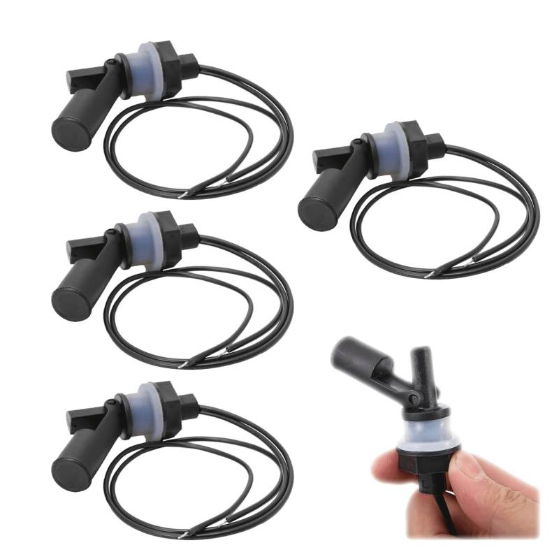 LNGJIN 4Stück Pegelschalter, Seitlich Montierter Horizontaler Schwimmerschalter,Flüssigkeits-Schwimmerschalter-Wasserstandsensor,Flüssigkeit Schwimmerschalte für Tank,für Tank,Pool,horizontal,Aquarium von LNGJIN