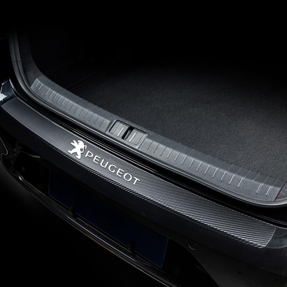 Auto Heckstoßstangenschutz Für Peugeot 2008 2020 2021 2022 2023 Kofferraumkante Ladekantenschutz Hintere Stoßstange Fußplatte Aufkleber Styling Zubehör von LNJMT