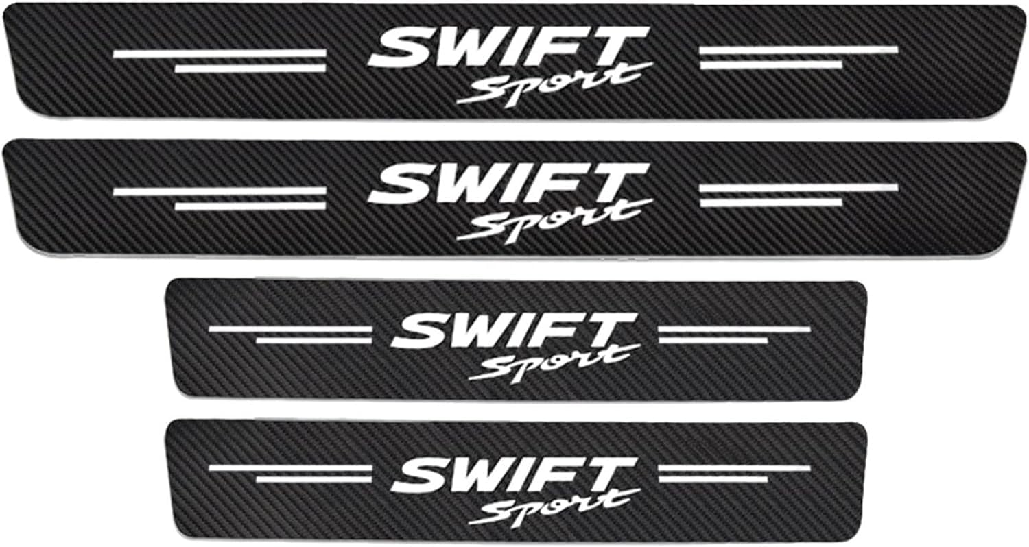 4 Stück Auto Einstiegsleisten Kratzschutzfolien Für Suzuki Swift Sport,verhindert Abnutzung und Kratzer Dekoratives Zubehör,A von LNXDY