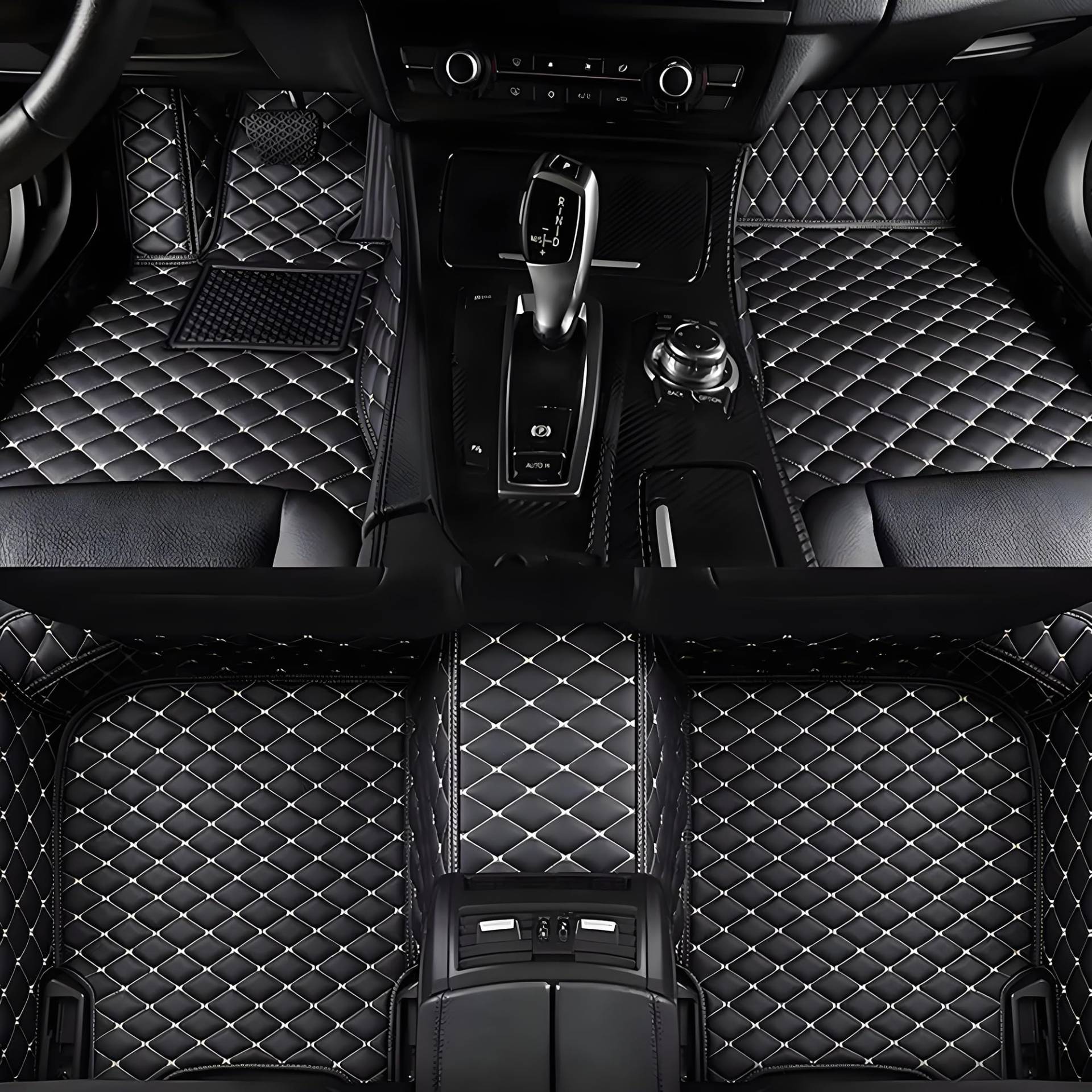 Vollschutz Leder Autoteppiche für Ford Transit 2019 2020 2021 2022 2023 2024, Wasserdicht rutschfest Kratzfest Langlebig Autoteppiche,BlackBeige Vollschutz Leder Autoteppiche für Ford Transit 2019 2020 2021 2022 2023 2024, Wasserdicht rutschfest Kratzfest Langlebig Autoteppiche,BlackBeige von LNZKX