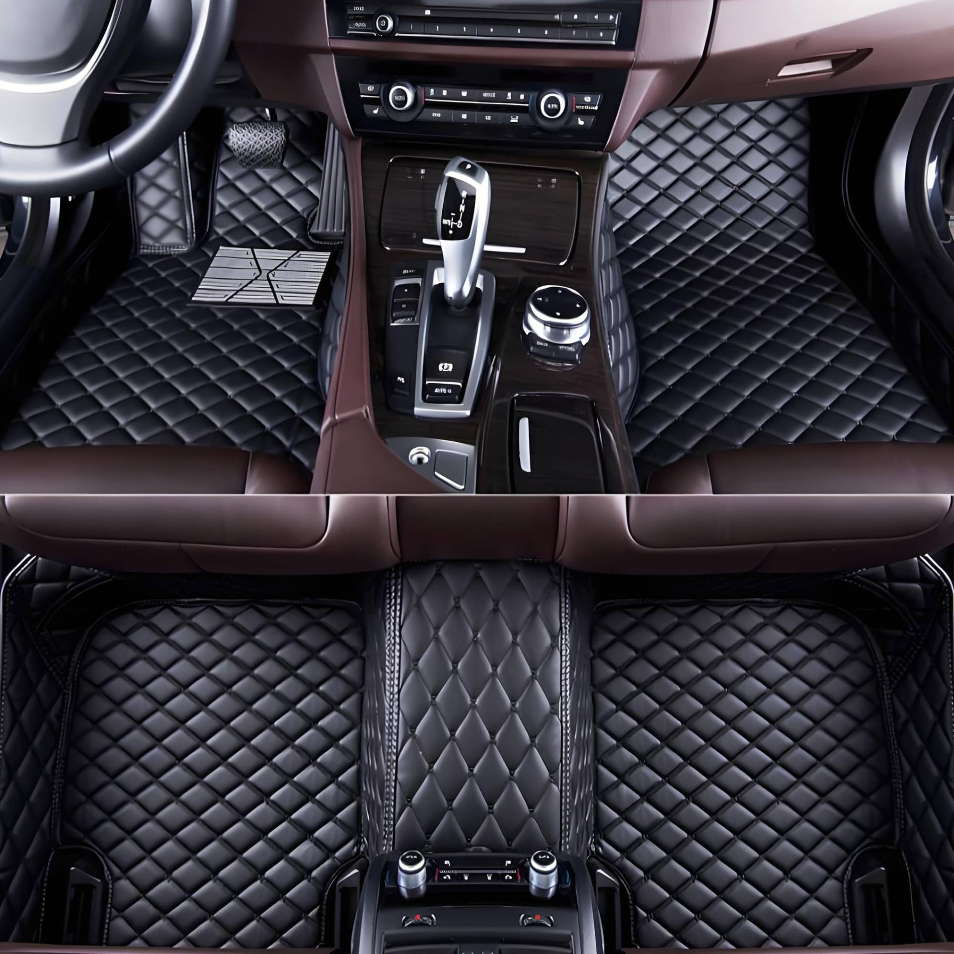 Vollschutz Leder Autoteppiche für Land Rover Discovery 7seats 2017 2018 2019 2020 2021 2022 2023 2024, Wasserdicht rutschfest Kratzfest Langlebig Autoteppiche,AllBlack Vollschutz Leder Autoteppiche für Land Rover Discovery 7seats 2017 2018 2019 2020 2021 2022 2023 2024, Wasserdicht rutschfest Kratzfest Langlebig Autoteppiche,AllBlack von LNZKX