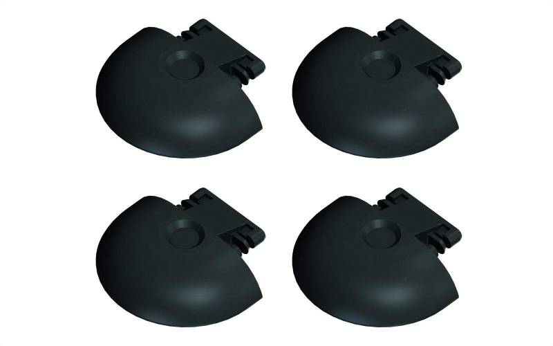 4X Endkappe/Einsteckkappe für Airlineschiene runde Form Slimversion, schwarz, Kunststoff von LOADCARE