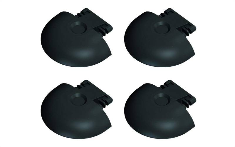 LOADCARE Endkappe Einsteckkappe für Airlineschiene runde Form Slimversion, 40 mm breit, schwarz, Kunststoff (4) von LOADCARE