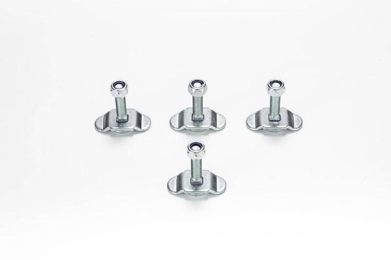 LOADCARE 4X Schraubfitting M8 30 mm für Airlineschienen/Zurrschienen, Airlinebeschlag aus Legiertem Stahl, Silber, für PKW, Lieferwagen, Geländewagen von LOADCARE