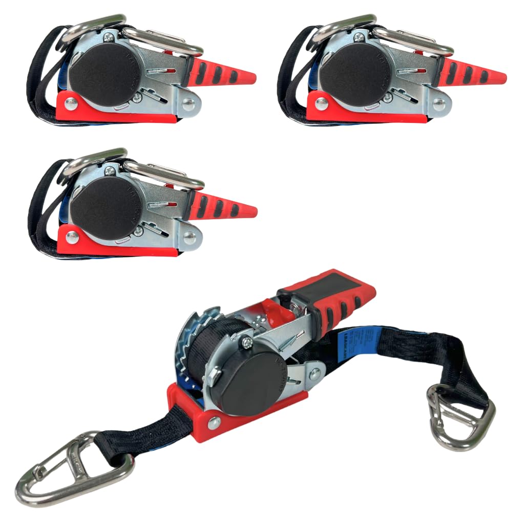 LOADCARE 4 x Automatik Spanngurt/Automatischer Zurrgurt mit Karabinerhaken schwarz 2 Meter x 25mm 125 daN selbstaufrollend LOADCARE 4 x Automatik Spanngurt/Automatischer Zurrgurt mit Karabinerhaken schwarz 2 Meter x 25mm 125 daN selbstaufrollend von LOADCARE