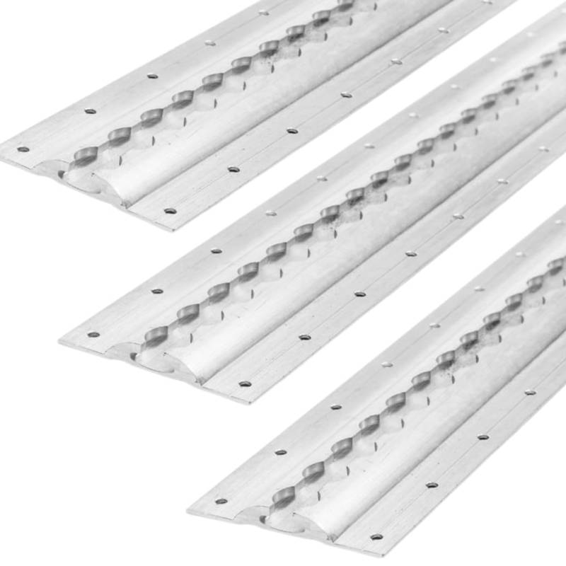 LOADCARE Airlineschiene halbrund mit Flügeln 2 m Aluminium blank, vorgebohrt – extra breite Flügel für einfache Wandmontage (2, 2 m) von LOADCARE
