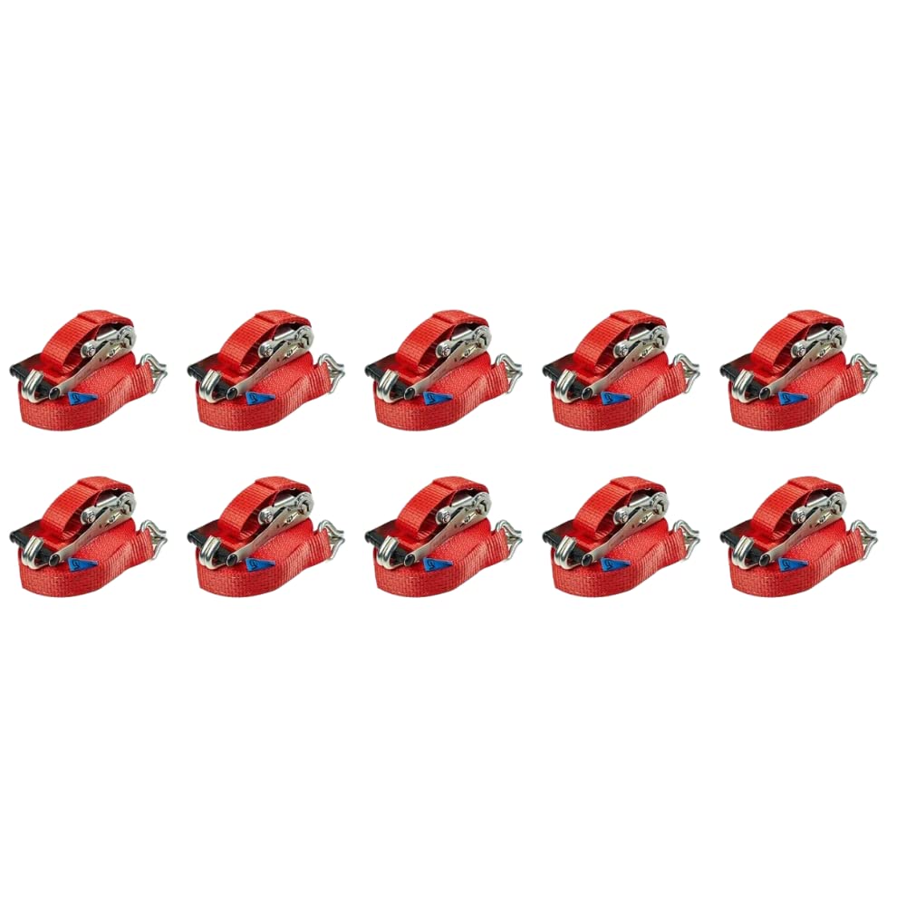 10X LOADCARE Spanngurt 8m Zurrgurt mit Ratsche 5000 Kg 2500 daN rot Ratschengurt Zurrband Haken Ladungssicherung Transporter Anhänger LKW PKW 10X LOADCARE Spanngurt 8m Zurrgurt mit Ratsche 5000 Kg 2500 daN rot Ratschengurt Zurrband Haken Ladungssicherung Transporter Anhänger LKW PKW von LOADCARE