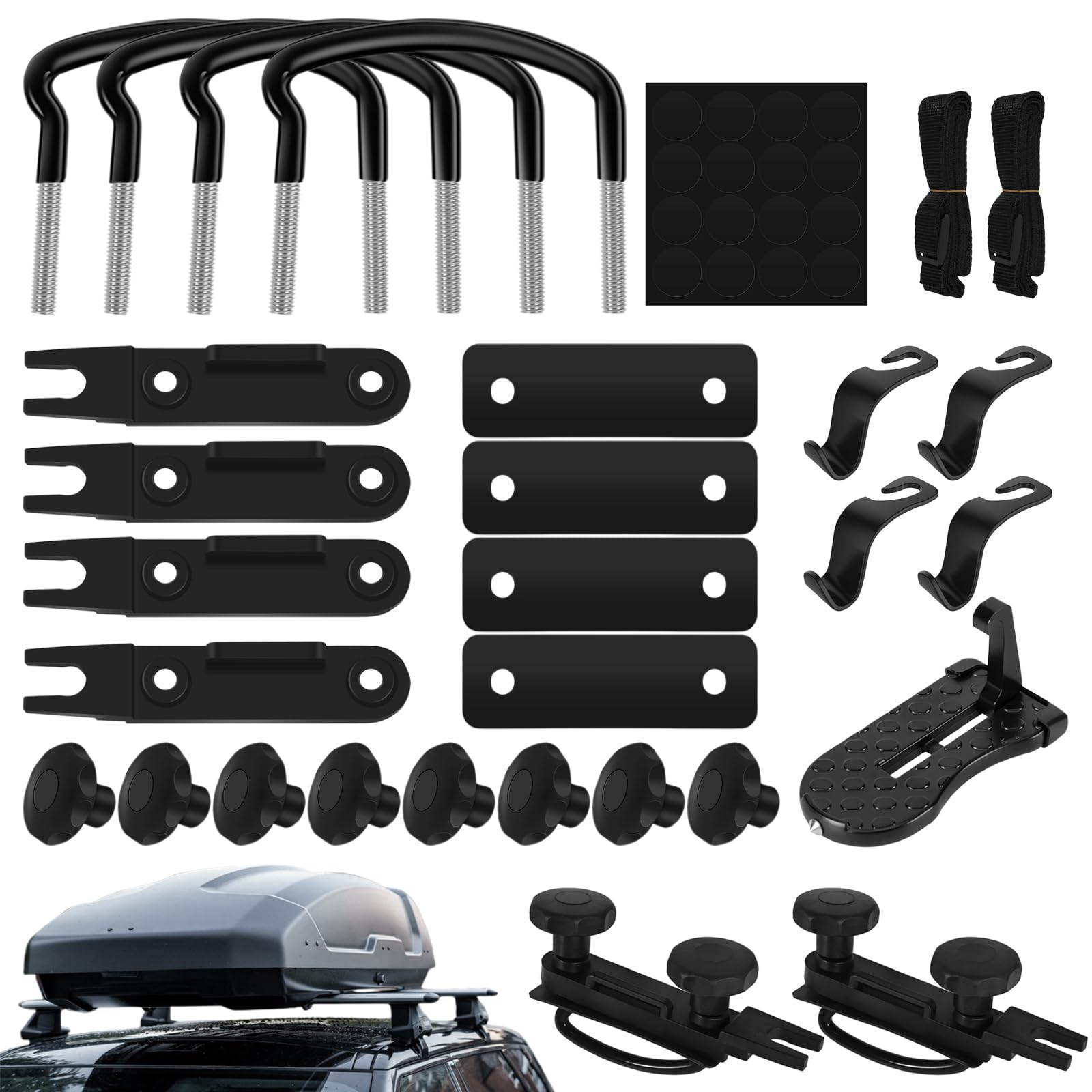 4STK Universal Dachbox Befestigung U Bügel,Dachbox Halterung Befestigung,Auto van Montage Fitting,Dachbox Halterung Installationszubehörsatz,Universelle U Halterung Dachbox Auto Dachboxenhalterungen 4STK Universal Dachbox Befestigung U Bügel,Dachbox Halterung Befestigung,Auto van Montage Fitting,Dachbox Halterung Installationszubehörsatz,Universelle U Halterung Dachbox Auto Dachboxenhalterungen von LOEPENLE