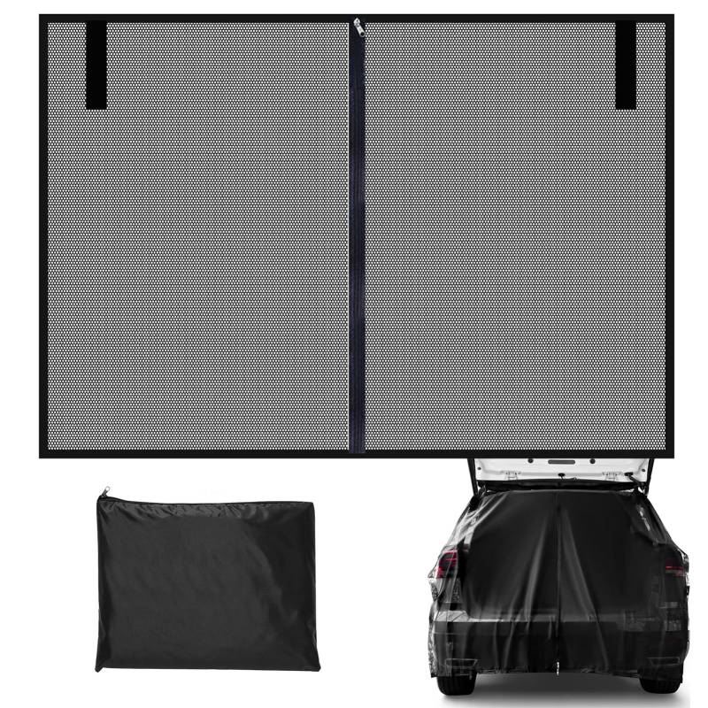 Auto Heckklappe Moskitonetz,Flügeltür Kofferraumabdeckung Sonnenschutz,Auto Insektennetz,Heckklappe Auto Moskitonetz mit Magnetverschluss,Magnetisch Fliegengitter Mesh Moskitonetz für Dach Camper von LOEPENLE