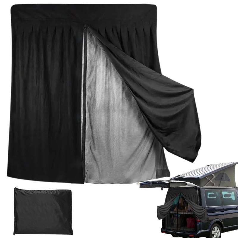 Auto Heckklappe Moskitonetz,Flügeltür Kofferraumabdeckung Sonnenschutz Insektennetz,Heckklappe Auto Moskitonetz mit Magnetverschluss,Magnetisch Fliegengitter Mesh Moskitonetz für Dach Camper von LOEPENLE