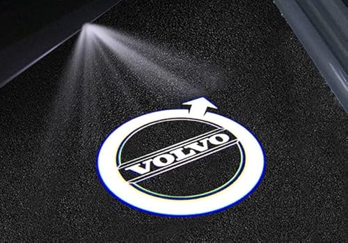 2 Stück Autotür Willkommens Emblem Licht, Für Volvo XC40 XC60 XC90 S60 S90 V60 V40, Logo Schatten Projektorlampe, Blinker Styling Teile, Dekorationszubehör,B von LOERSS