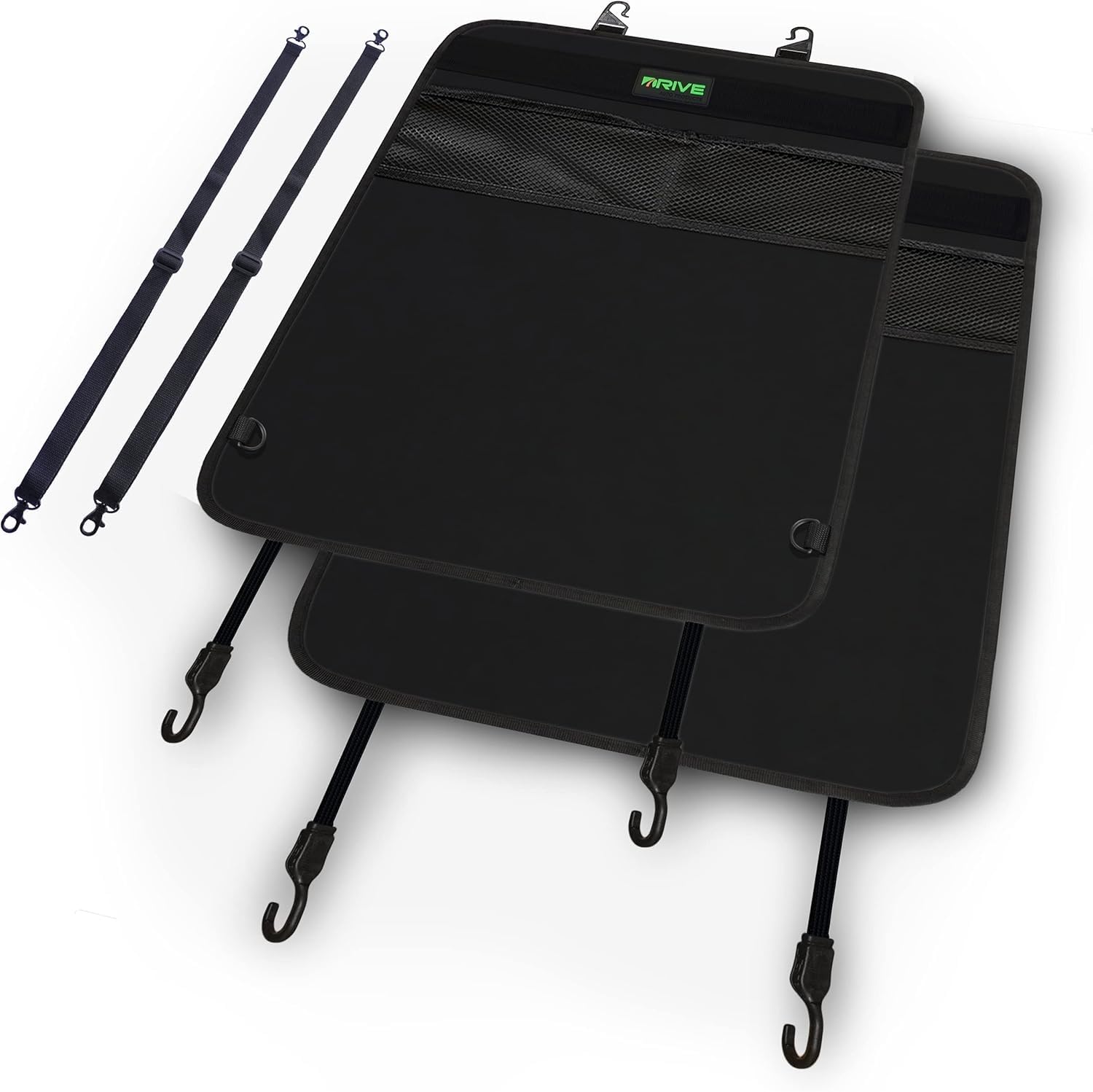 LOFERMA 2er-Set Autositz-Schutzmatten – Beidseitig verwendbar, 46x66 cm | Graue Kickschutzmatten für Rücksitze | Ideal für Familien & Kinder(Schwarz) von LOFERMA