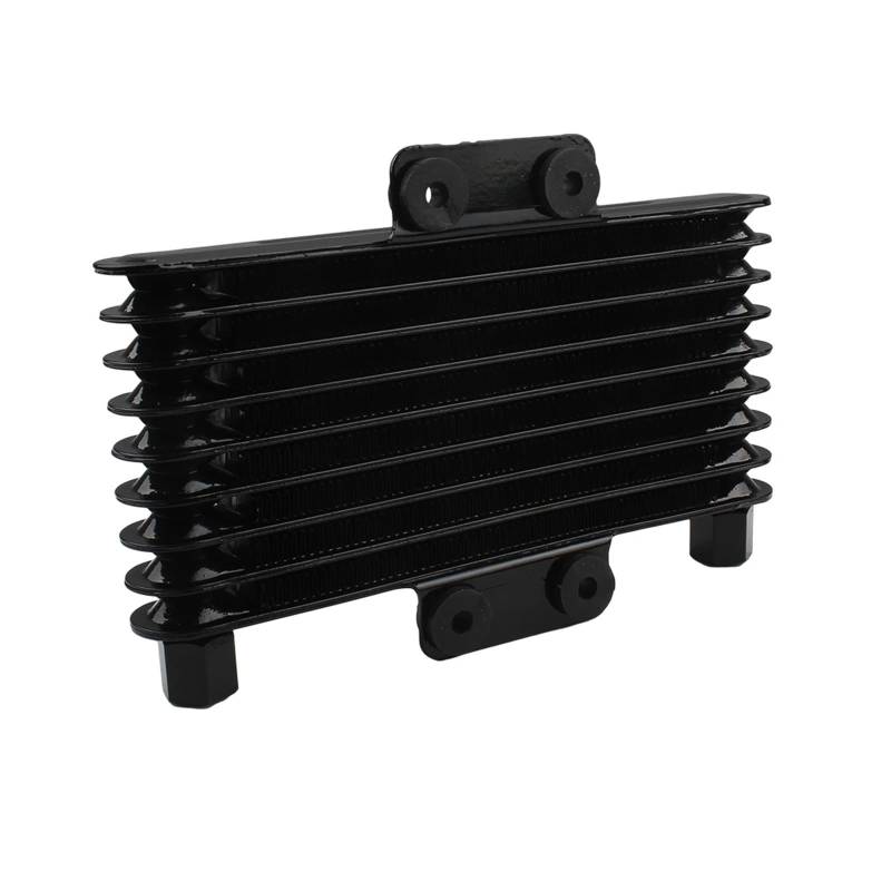 Motorrad-Ölkühler Kühler Kühlung Motor Aluminium 125ml M10 M12 for Dirt Bike ATV 125CC 250CC Adapter Universal Moped(Black M10 50mm) von LOFLRCFE