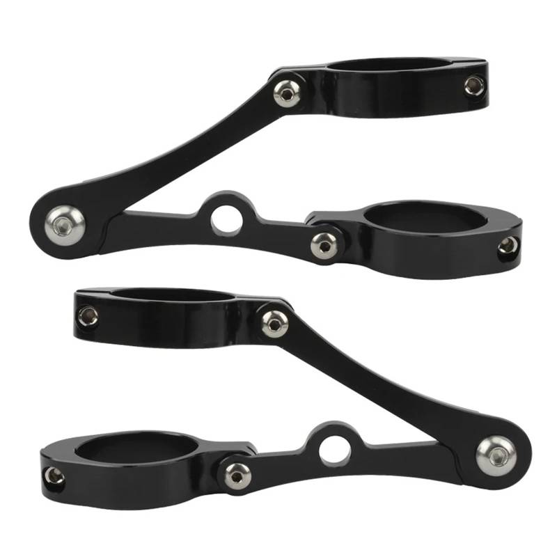 Powermotor 39-41mm CNC Motorrad Scheinwerfer Halterung Gabel Rohr for H-arl Racer Mount Clamp Scheinwerfer Halter(Black 1Pairs) von LOFLRCFE