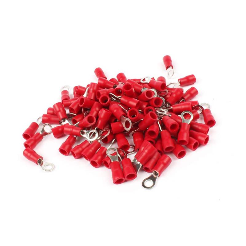 100PCS RV1.25-4 Red Ring Insulated Wire Connector Electrical Crimp Terminal RV1.25-4 Cable Wire Connector von LOFWSGPRX